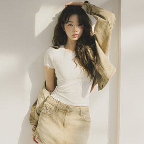 T32F0TTO31TWT1YBL 슬림 포인텔 립 티셔츠