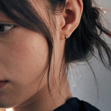 베흐트 [925 silver] Deux.silver.208 / bun earring (gold) (21179)