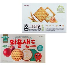  국희 와플샌드 +참그레인 우리밀 /간식 티타임 출출할때 스쿨푸드