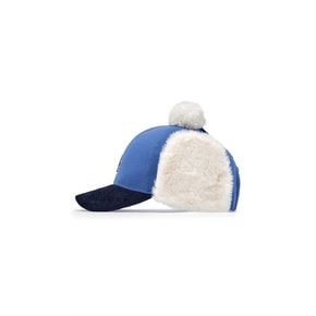 (공식)25FW 베이직 배색 멜톤 폼폼 귀달이캡 LA (L.Blue)
