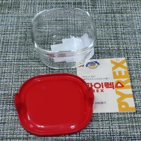 일제파이렉스찬통-이와끼내열유리뚜껑찬통-정사각미니220ml-레드