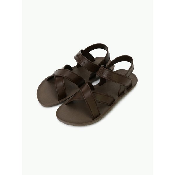 MC06 Cross Sandal, Brown-Chcolate