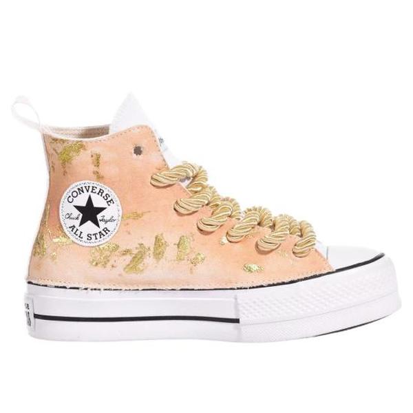 컨버스 스니커즈 3172 CONVERSE PLATFORM GOLD PEACH Pink