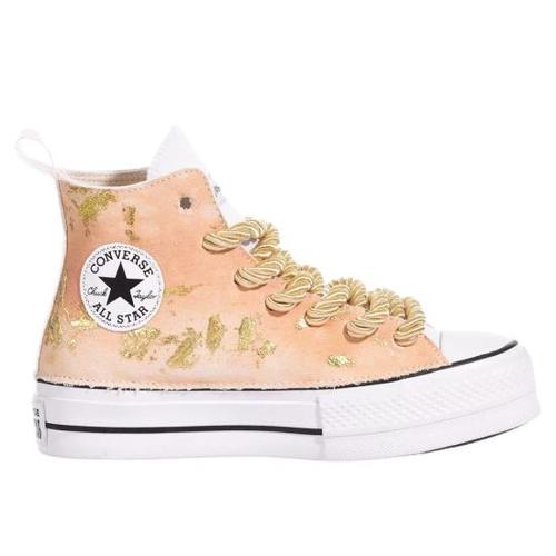 컨버스 스니커즈 3172 CONVERSE PLATFORM GOLD PEACH Pink