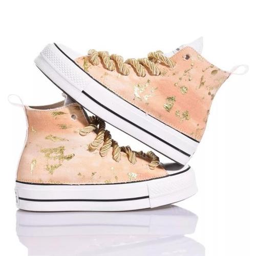 컨버스 스니커즈 3172 CONVERSE PLATFORM GOLD PEACH Pink