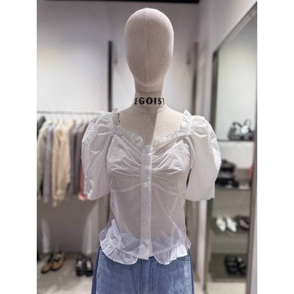 [여주점] 러블리 셔링 볼륨 블라우스 ES2OBL56