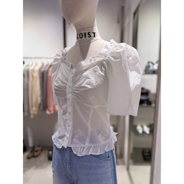 [여주점] 러블리 셔링 볼륨 블라우스 ES2OBL56