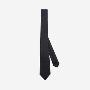 투톤 도트 올오버 엠블럼 타이 차콜 ZH5TI566CH