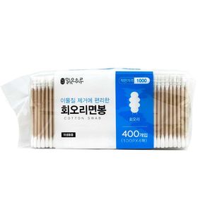 맑은하루 OPP 회오리면봉 400개입(100개x4p)