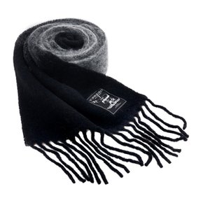 [Y프로젝트] SCARF16S25 BLACK/GREY 남성 로고 패치 머플러