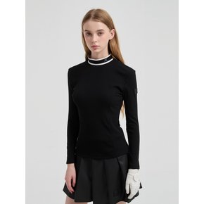 Icon Long Sleeve Basic Top (Black)