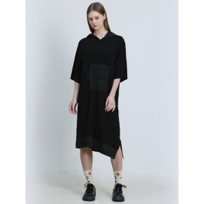배색 저지 후드형 롱 원피스  택가격  139000원 _P423122178
