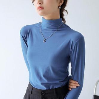 리더스 얇은 목폴라티 여성  반목 티셔츠 실용적 (8994754)