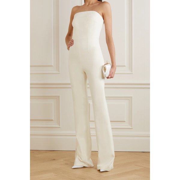 사피야 마이린 스트랩리스 스트레치 크레이프 점프수트 아이보리 38063312418739241