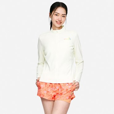 배럴 우먼 트로피컬 릴렉스핏 집업 래쉬가드 아이보리 (B5SWWZR031IVR)
