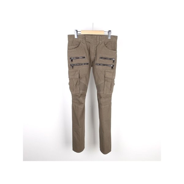 [27사이즈] 더블지퍼 코튼카고 바이커 카키 552C487 147