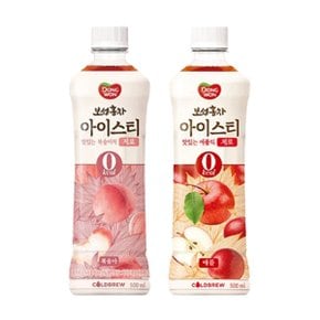 [한번에먹자] 동원 보성홍차아이스티 제로 500ml 2종(복숭아6+애플6) / 총 12페트