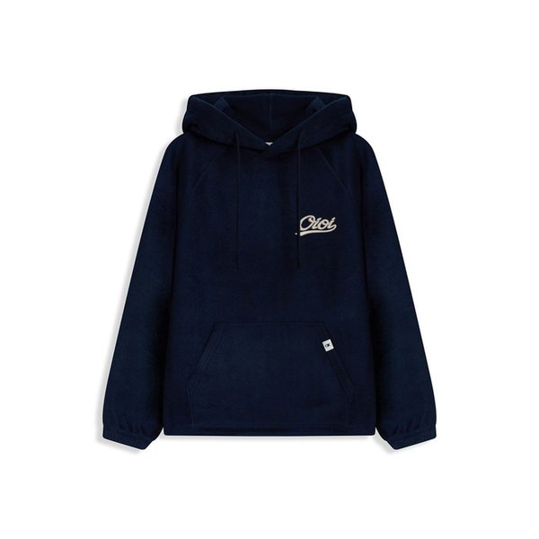오버핏 플리스 후드 [NAVY]