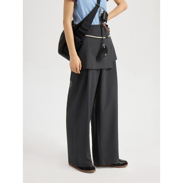 [Re-Order] Detachable Wrap Detail Pants LFPNM25310GYM