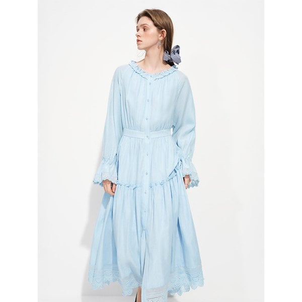 WD_Romantic ruffle button dress_2color