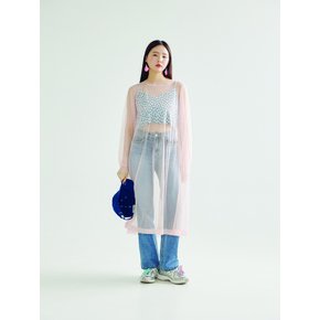 SEE THROUGH MIDI DRESS _ PINK