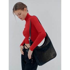 TWO CURVE HOBO BAG(BLACK PEPPER)