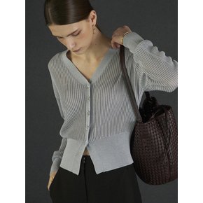 V-NECK SUMMER CARDIGAN_GRAY