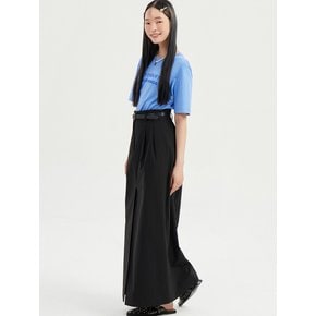 H Line Long Skirt (Option Belt)_LFKAA24120BKX