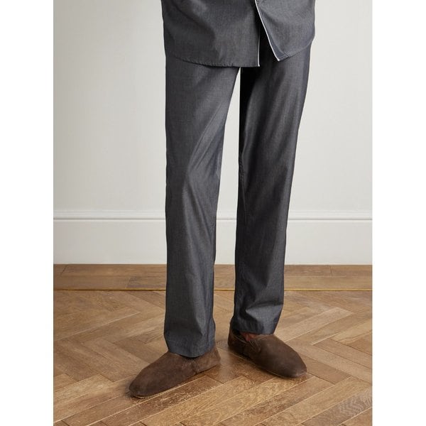 미스터 피 플러시 라이닝 스웨이드 슬리퍼 46376663162923975