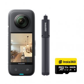 Insta360 X3 48MP IPX8 HDR 4K 60fps 2.0 Vlog [Insta 360 가상 투어 키트 360도 카메라 액션