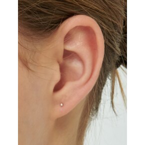 TS054 [Silver925] Tiny ball earrings