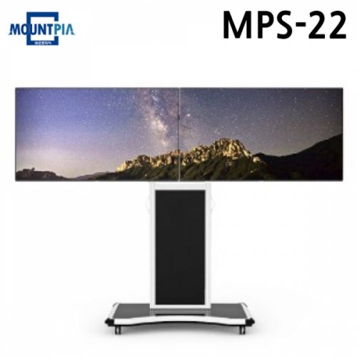 TV 모니터 스탠드 이동형 듀얼형 거치대 브라켓 MPS-22 32-65in 2대거치