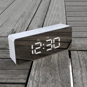 LED 알람시계 미러클락 직사각형