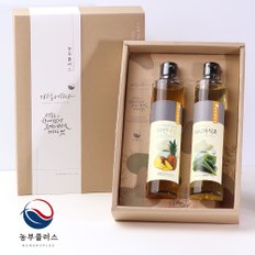 다시마식초 파인애플식초 발효식초 300ml 2병 선물세트(쇼핑백동봉)