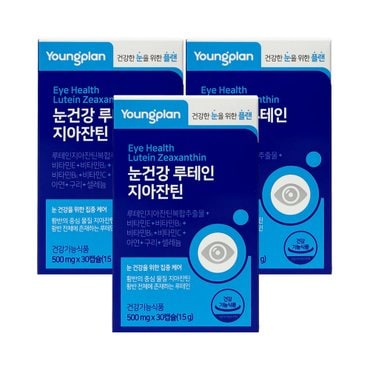 영진약품 영플랜 눈건강 루테인 지아잔틴 500mg x 30캡슐 3통