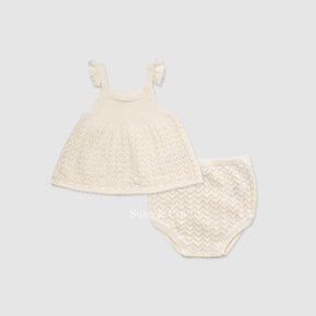 mini 레이니 니트 상하복 ㅡ 아이보리