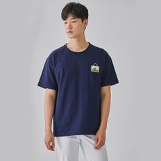 [지미테일러] Men 고흐 베드룸 액자 T-shirt 명화 반팔티 (navy blue)