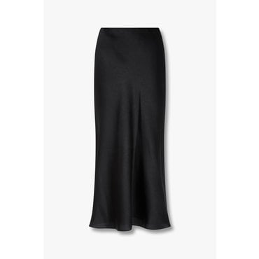 ARMANI EXCHANGE AX여성 글로시 폴리 A라인 롱 스커트A424342500블랙