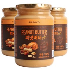참굿즈 피넛버터 크런치 땅콩버터 400g 3통