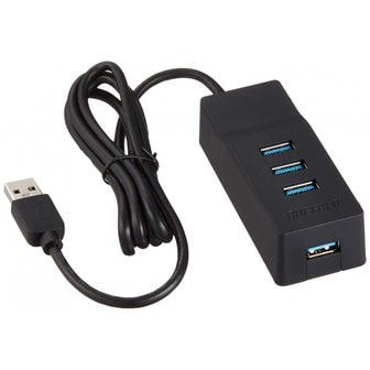  버팔로 버팔로 USB3.0 인터폴레이션 4포트 셀프파워 허브 TV 후면 장착 키트 포함 BSH4A110U3VBK