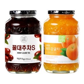 초록원 꿀대추차S 1kg +제주 감귤차 1kg