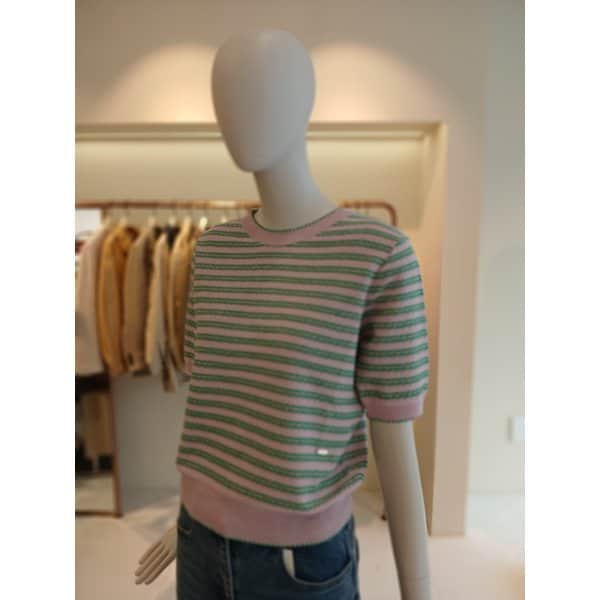 [여주점] 씨씨콜렉트 스트라이프라운드넥니트 E262ksk132