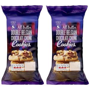  [해외직구] M&S 엠앤에스 더블 벨기에 초콜릿 청크 쿠키 200g 2팩