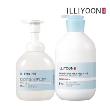 일리윤 [시크릿특가] 일리윤 세라마이드 아토 버블워시앤샴푸 400ml+ 탑투토워시1000ML