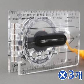 접이식 투명 다기능 나침반 등상용품 16x5.7cmx3개