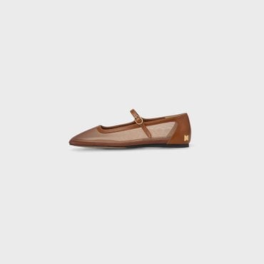 EENK Mesh Mary-Jane Flats - Brown