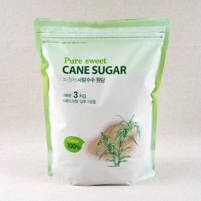 퓨어스윗 비정제 사탕수수 원당 3kg/사탕수수당100% /설탕대신 비정제원당으로 건강한 단맛을 즐기세요~