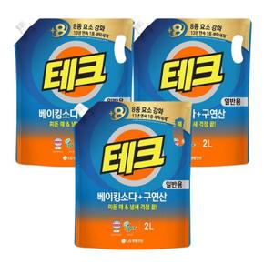 [LG생활건강] 테크 베이킹소다 구연산 액체세제 일반용 리필 2L 3개 (S9966588)