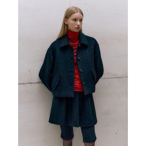 SINGLE CROP MAC JACKET (moat black)