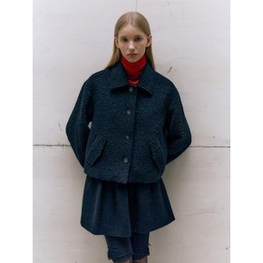 SINGLE CROP MAC JACKET (moat black)